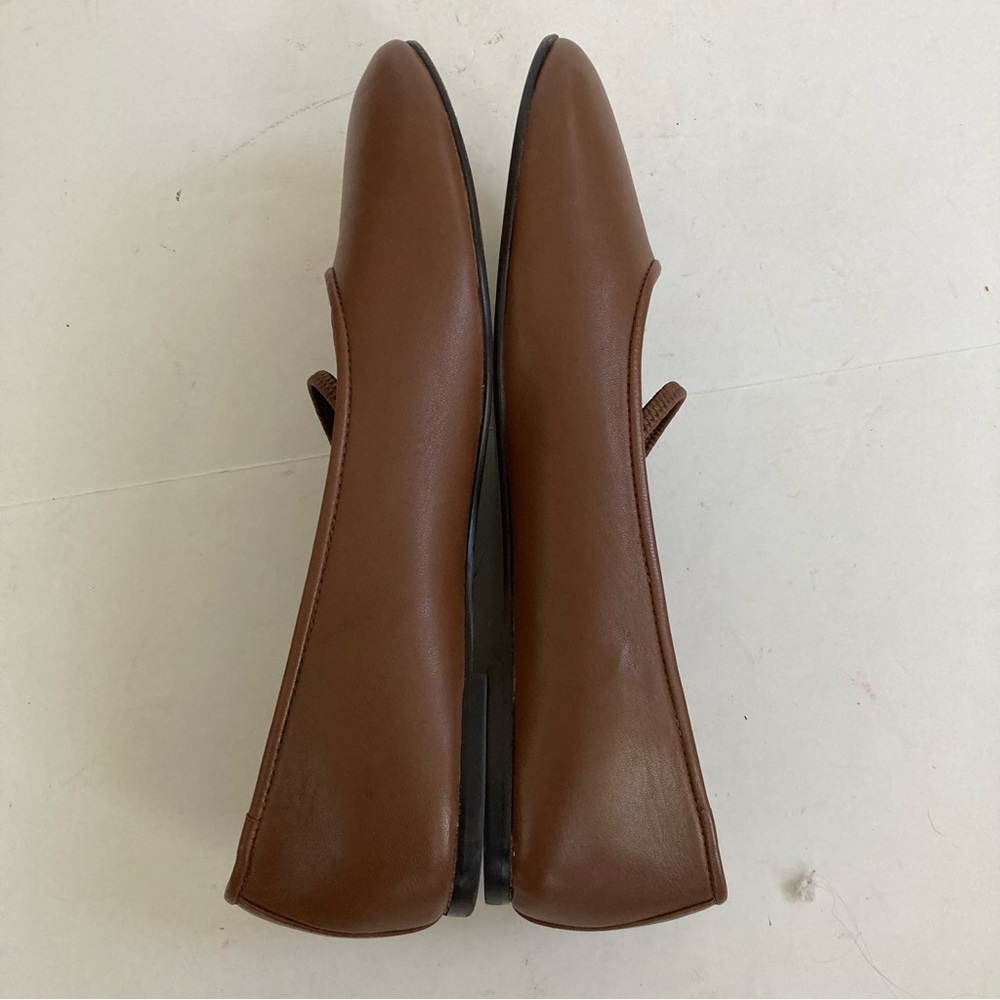 Everlane The Day Mary Jane Flats Shoes Rum Soft Leather 9 Brown - Picture 6 of 13